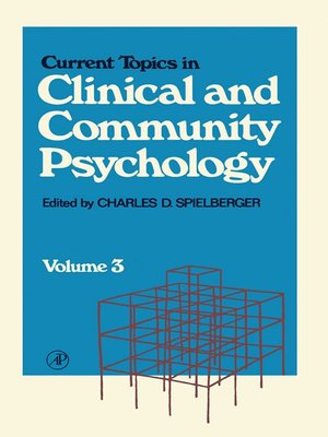 cover image of Current Topics in Clinical and Community Psychology, Volume 3